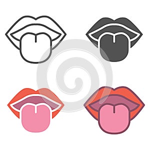 Inner Body part. Medical infographic. Tongue icon