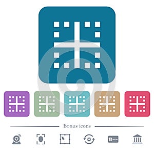 Inner borders flat icons on color rounded square backgrounds photo