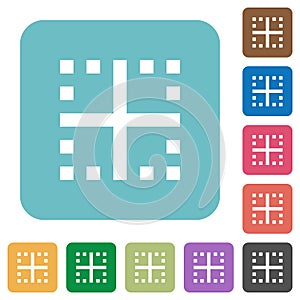 Inner borders rounded square flat icons