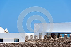 Inner building of Sagres Fortress complex in Portugal.