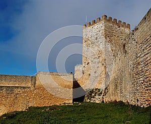 Inner court of Castello di Lombardia medieval cast photo