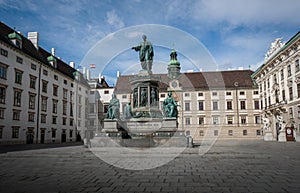 Inner Court of Hofburg Palace and Francis II Statue by Pompeo Marchesi, 1846 - Vienna, Austria