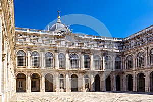 Inner court of the Royal Palace. Madrid, Spain.