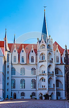 Inner courtyard at Albrechtsburg castle in Meissen, Germany