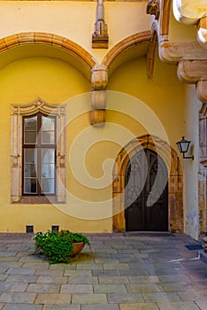 Inner courtyard at Albrechtsburg castle in Meissen, Germany