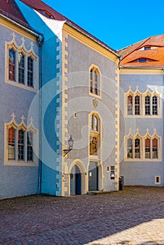 Inner courtyard at Albrechtsburg castle in Meissen, Germany