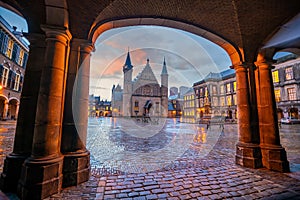 Inner courtyard of the Binnenhof palace in the Hague  Netherlands photo