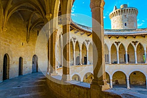 Inner courtyard of Castell de Bellver at Palma de Mallorca, Spain photo