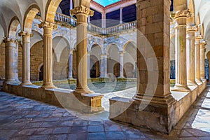 Inner courtyard of the cathedral of Viseu, Portugal photo