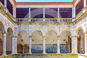 Inner courtyard of the cathedral of Viseu, Portugal photo