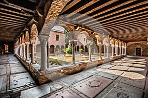 Inner Courtyard of the Church of San Francesco della Vigna in Venice photo