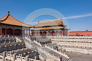 Inner courtyard of the famous Forbidden City in Beijing China