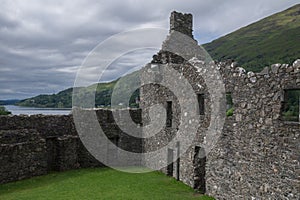 Inner courtyard of Kilchurn Castle, Loch Awe, Argyll and Bute, Scotland photo