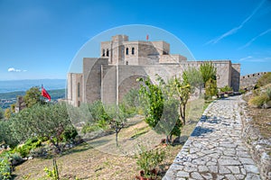 Inner courtyard of Kruja castle in Albania