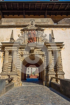 Inner courtyard of Marienberg fortress in Wurzburg, Germany