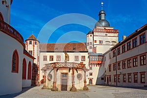 Inner courtyard of Marienberg fortress in Wurzburg, Germany
