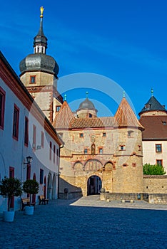 Inner courtyard of Marienberg fortress in Wurzburg, Germany