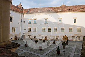 Inner courtyard of the medieval fagarasi fortress