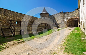 Inner courtyard of old medieval castle