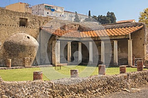 The Central Thermae. Roman bath. Ercolano. Herculaneum. Naples. Italy photo