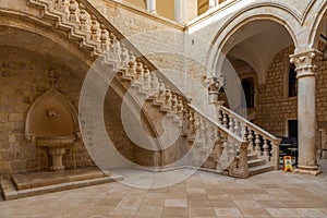 Inner courtyard of Rector's palace in Dubrovnik, Croatia