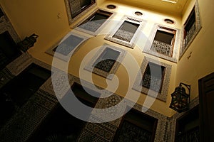 Inner courtyard of a typical Moroccan riad