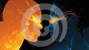 Inner dialogue concept highlighting looping thoughts and mental rumination