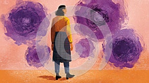 Inner dialogue concept highlighting looping thoughts and mental rumination