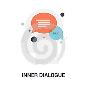 Inner dialogue icon concept photo