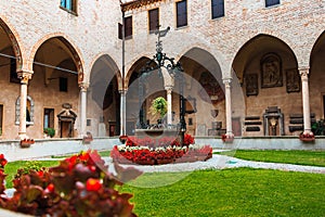 The inner garden of the Basilica Saint Anthony