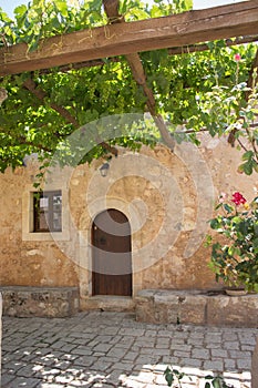 Inner garden monastery of Arkadi, Crete Greece