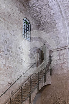 The inner hall of the Grave of Samuel - The Prophet. Located in An-Nabi Samwil also al-Nabi Samuil - Palestinian village in Jerusa