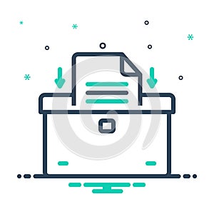 Mix icon for Inner, inside and internal