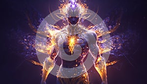 The inner light of the demiurge flies around in particles