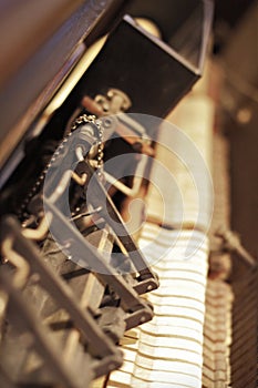 Piano mechanical inside photo