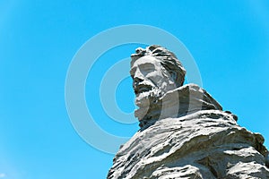 Marco Polo Statue at Kublai Square in Zhenglan Banner, Xilin Gol, Inner Mongolia, China. photo