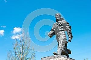 Marco Polo Statue at Kublai Square in Zhenglan Banner, Xilin Gol, Inner Mongolia, China. photo