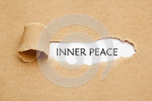 Inner Peace Ripped Paper Concept