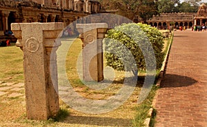 Inner -prakaram- of the ancient Brihadisvara Temple in Thanjavur, india.