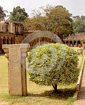 Inner -prakaram- of the ancient Brihadisvara Temple in Thanjavur, india.