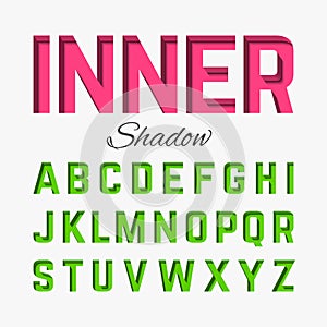 Inner shadow font