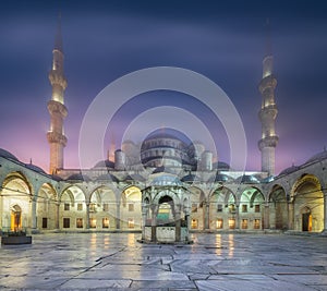 Inner square of Suleymaniye Mosque or Blue Mosque