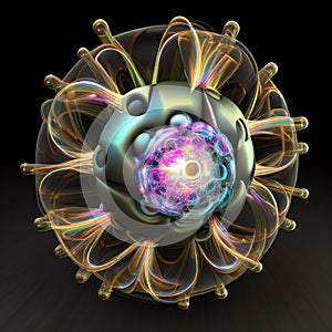 Inner structure of quantum particle. Higgs boson. Generative AI