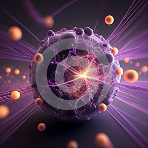 Inner structure of quantum particle. Higgs boson. Generative AI