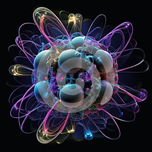 Inner structure of quantum particle. Higgs boson. Generative AI
