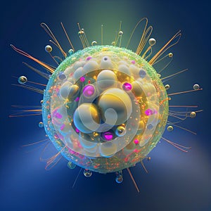 Inner structure of quantum particle. Higgs boson. Generative AI