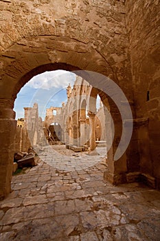 Inner view of St. Sergius Basilica Rasafa photo