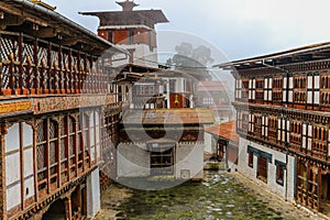Inner view of Trongsa Dzong, one of the oldest Dzongs in Bumthang, Bhutan