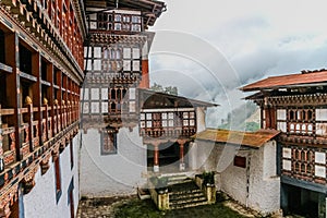 Inner view of Trongsa Dzong, one of the oldest Dzongs in Bumthang, Bhutan