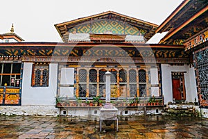 Inner view of Trongsa Dzong, one of the oldest Dzongs in Bumthang, Bhutan